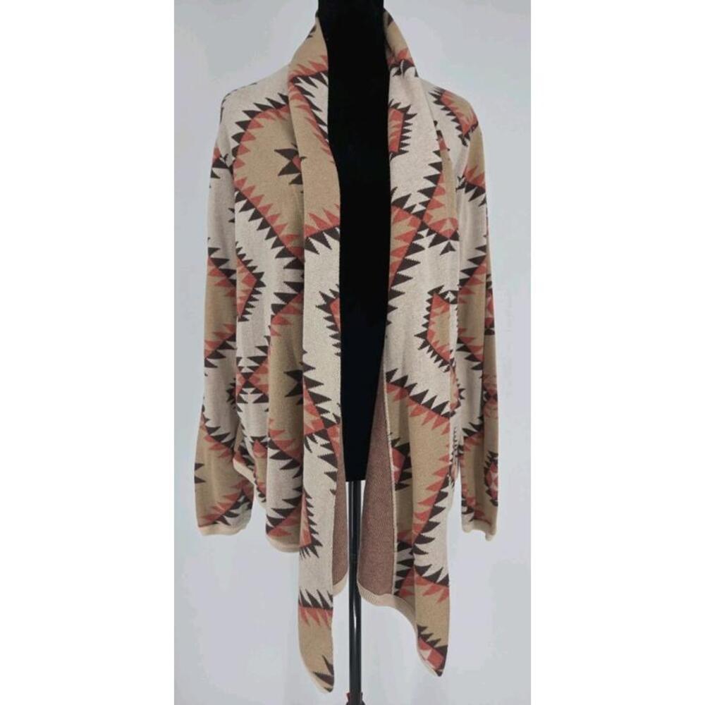 Tasha‎ Polizzi Women's Southwestern Cardigan Large Knit Shawl Neck